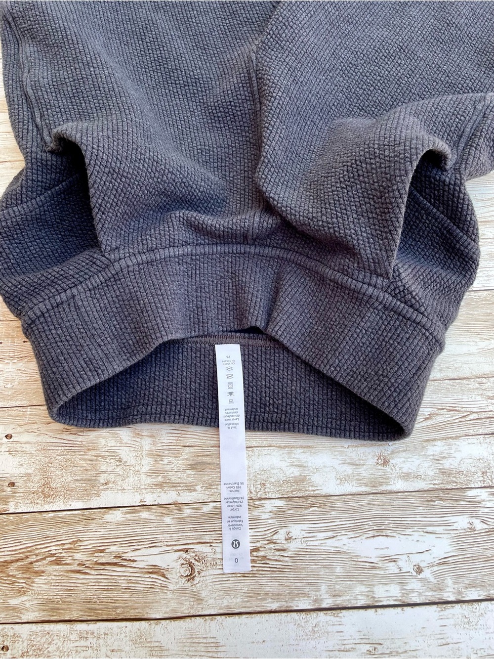 Lululemon Black Ribbed Straight Leg HR Crop 23 Travel Pant Normcore Minimal Sz 0 - Picture 8 of 16